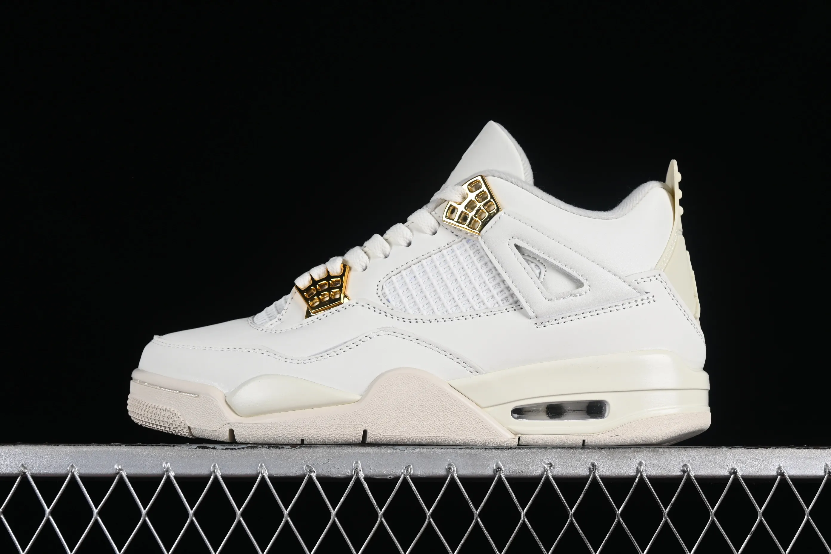 All categories Air Jordan Jordan series basketball shoes Air Jordan 4 Air Jordan 4 Retro "Metallic Gold" AJ4 Joe 4 meters white gold AQ9129-170